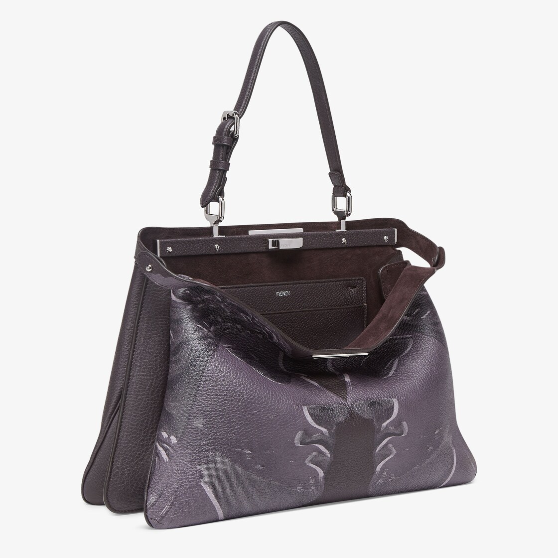 Peekaboo Soft Large Cuoio Romano leather Purple - Image 3/6