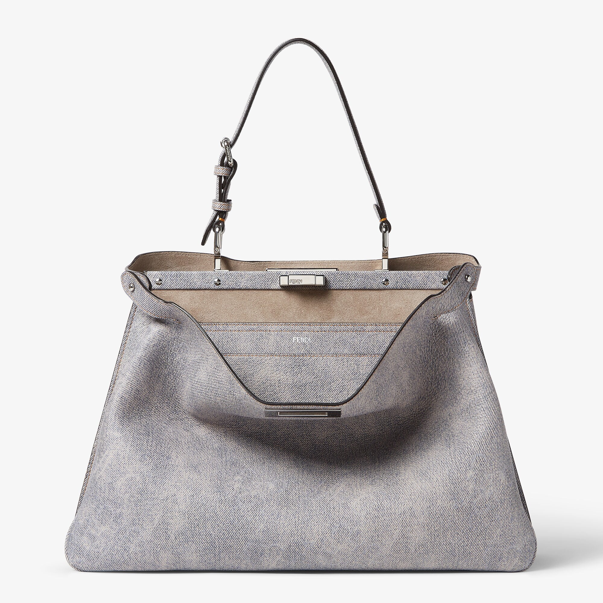 ピーカブー ソフト ラージ カーフレザー グレー | Fendi