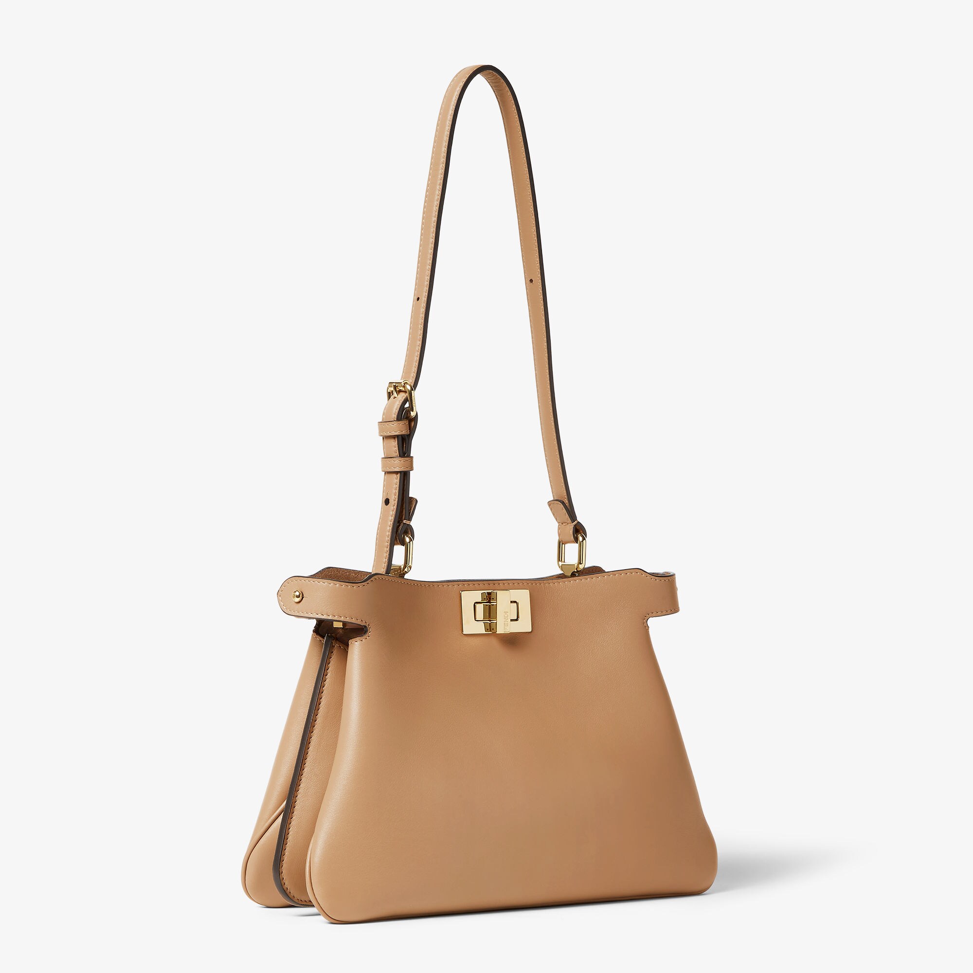 人気カラー】FENDI ピーカフォン カーフレザー ベージュ フォン