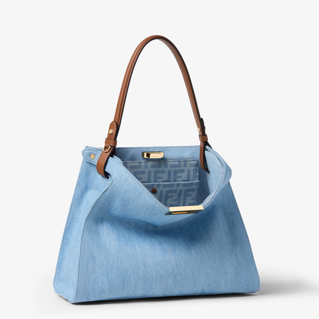 Fendi Way Medium Denim Light blue - Image 3/6