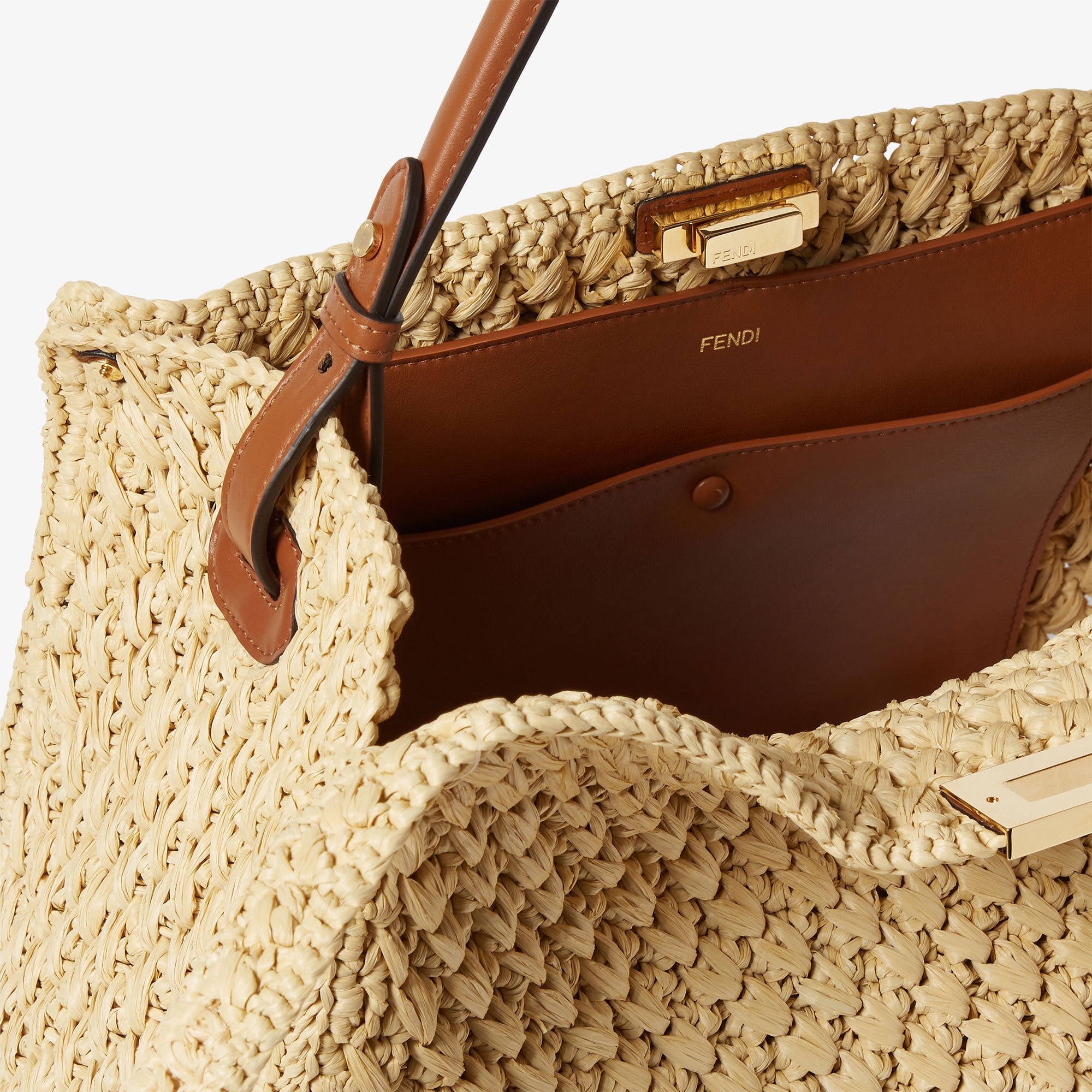 フェンディ ウェイ ラージ ラフィア ベージュ | Fendi