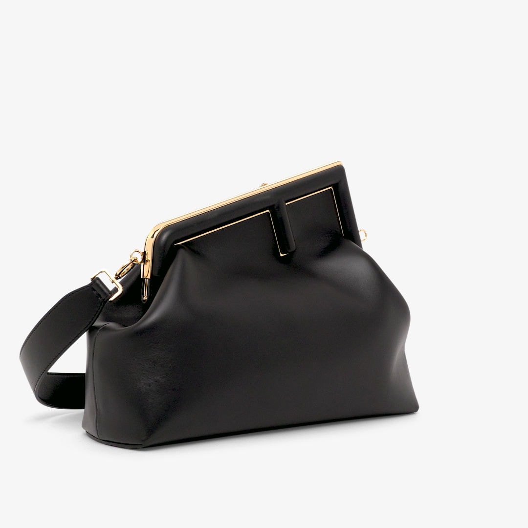 Fendi First Medium - Black leather bag | Fendi