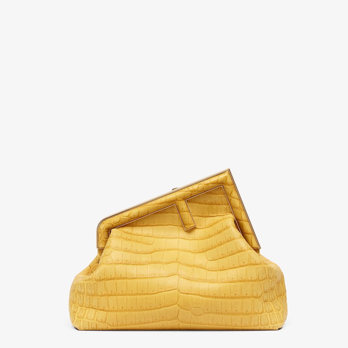Fendi First Medium Yellow crocodile leather bag Fendi