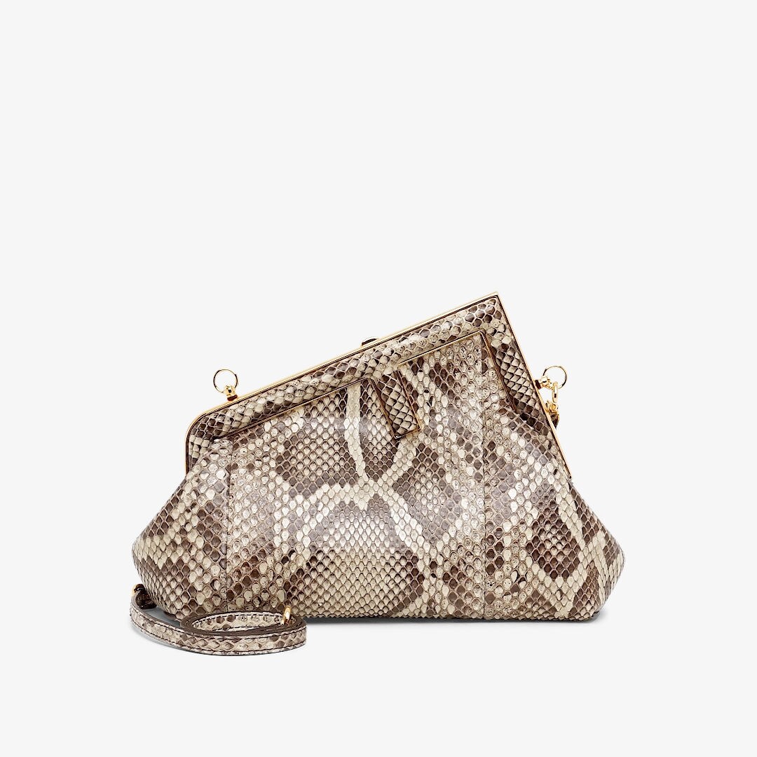 Fendi First Small - Light green python bag | Fendi