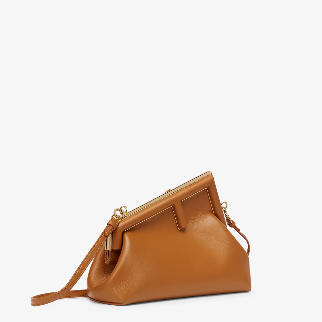 Fendi First Small Leather Brown Lamb leather (nappa) - FF jacquard fabric lining - Image 2/6
