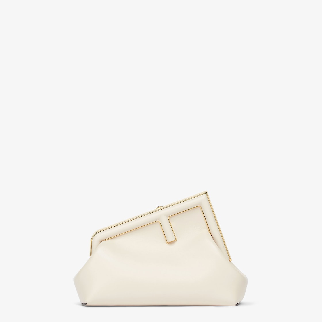 Fendi First Small - White leather bag with exotic details