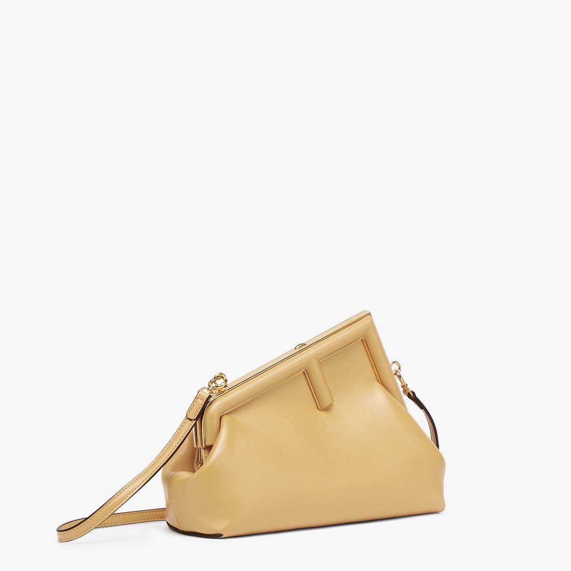 Fendi First Small Leather Beige Lamb leather (nappa) - FF jacquard fabric lining - Image 2/5