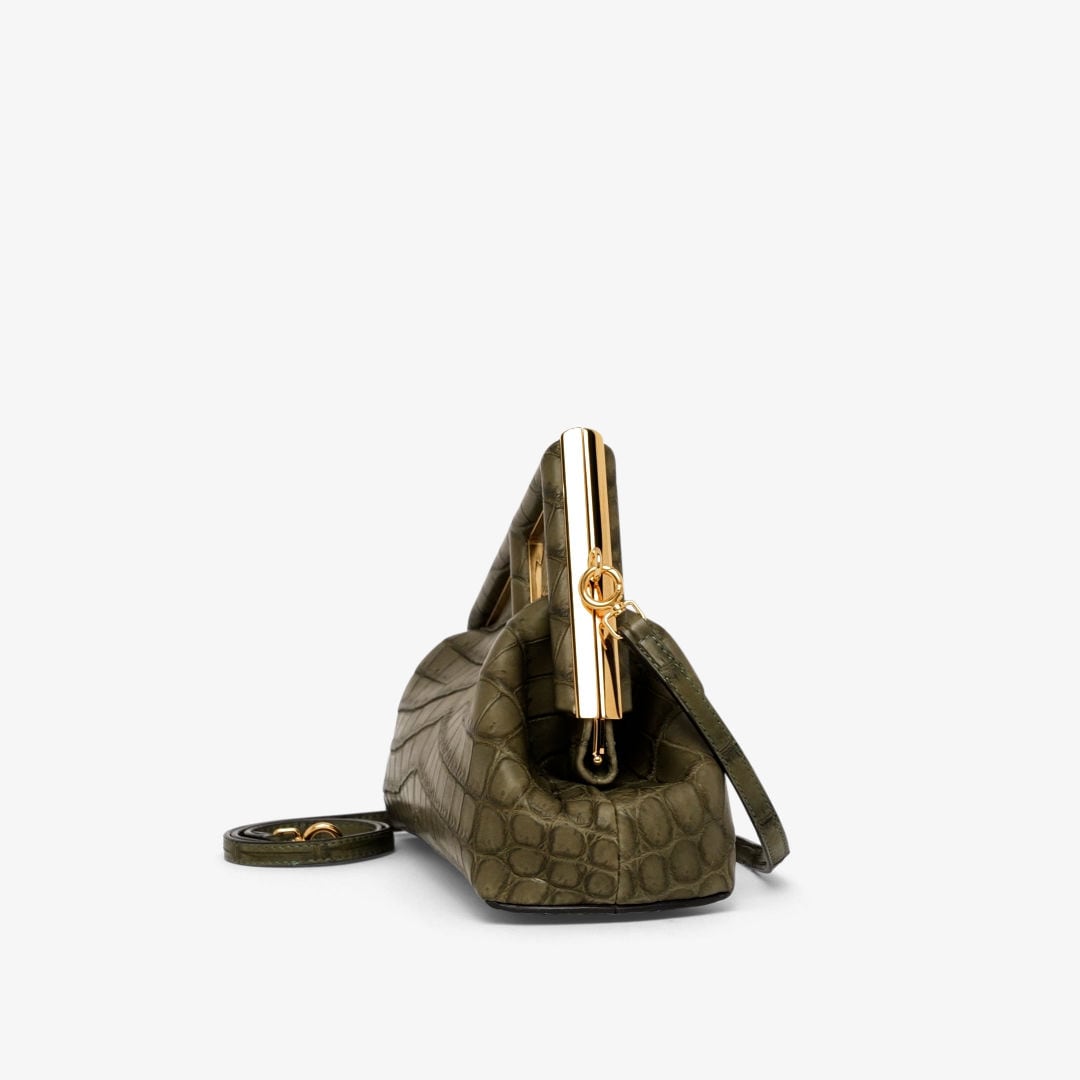 Fendi First Small - Green crocodile bag | Fendi