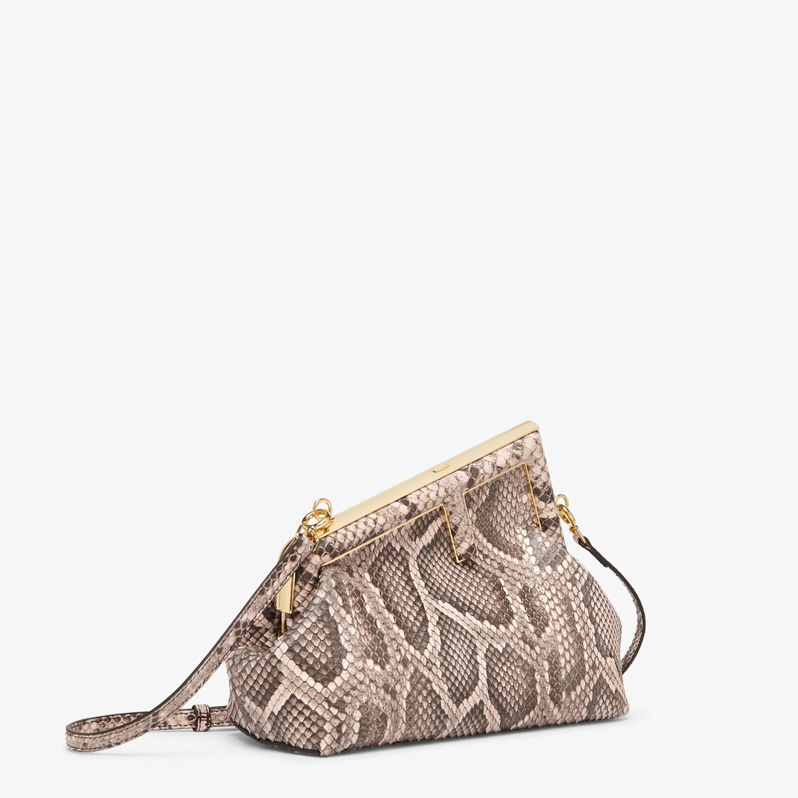 Fendi First Small - Pink python leather bag | Fendi