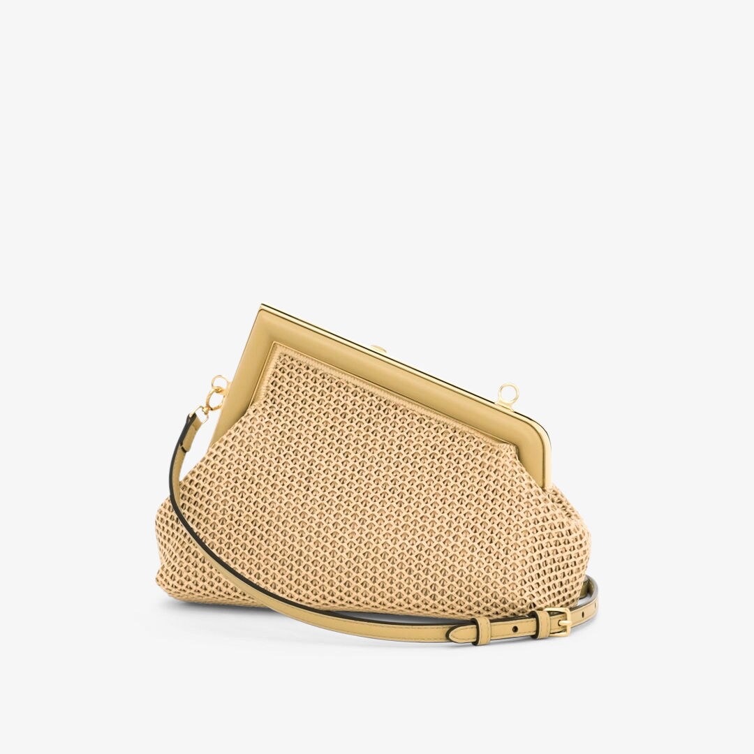 Fendi Small Raffia First Clutch