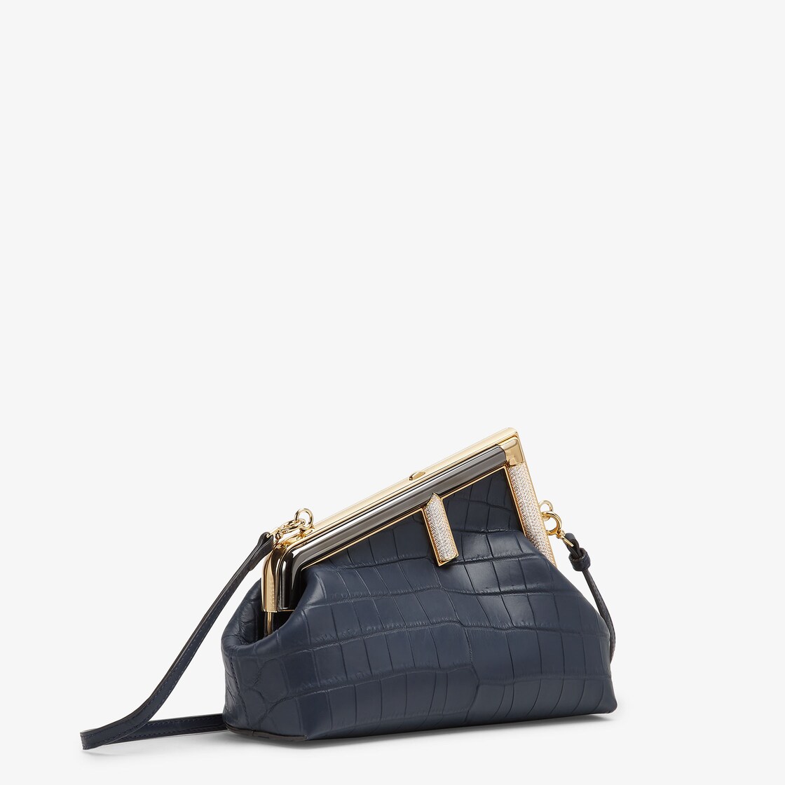 Fendi Crocodile Frame Crossbody Bag