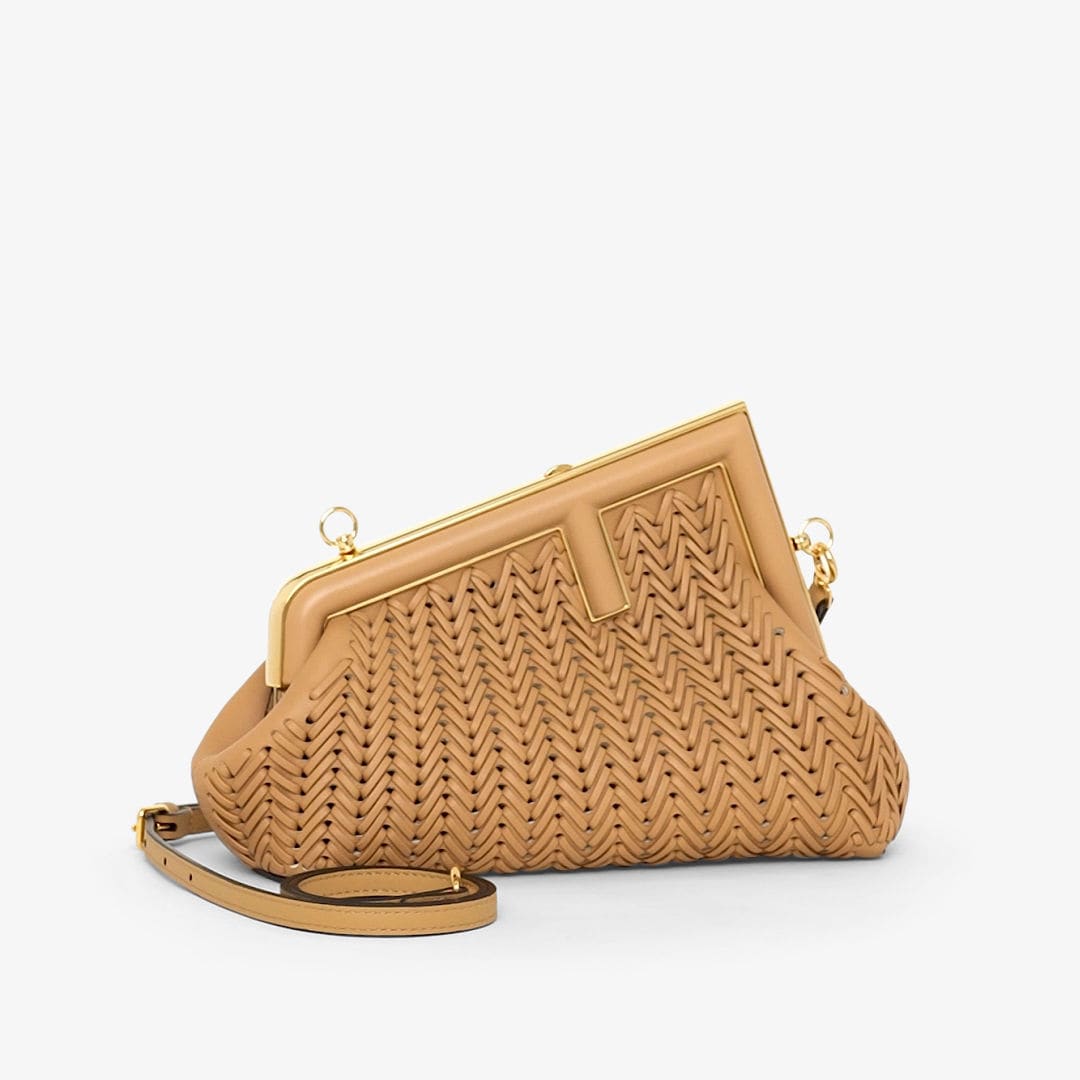 gold fendi clutch