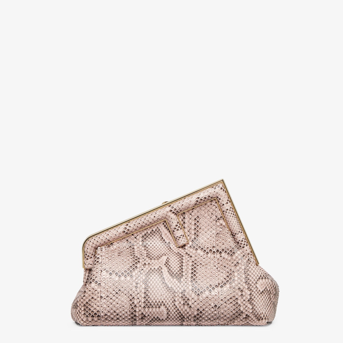 Fendi First Midi - Powder pink python leather bag | Fendi