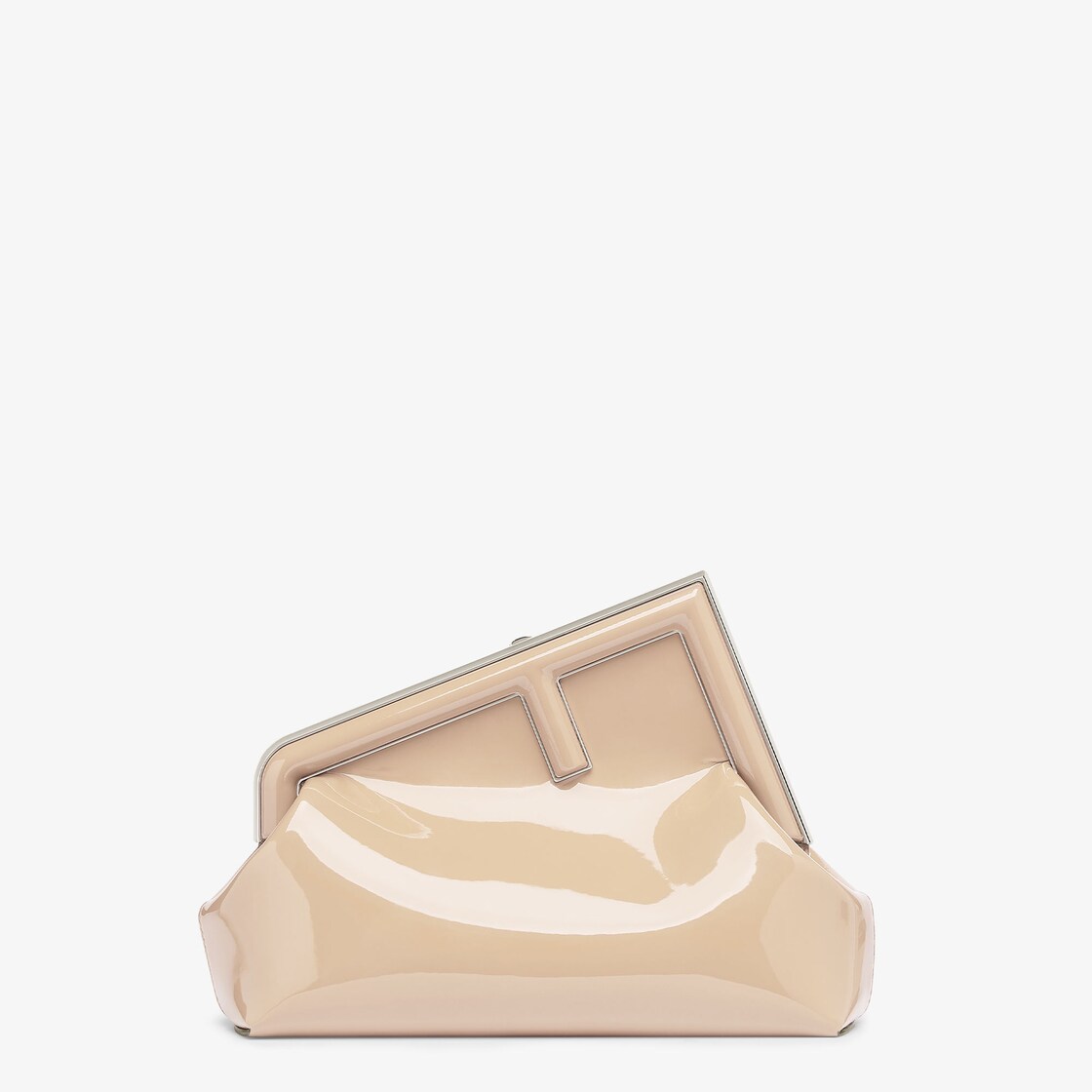 Fendi First Midi - Beige patent leather bag | Fendi
