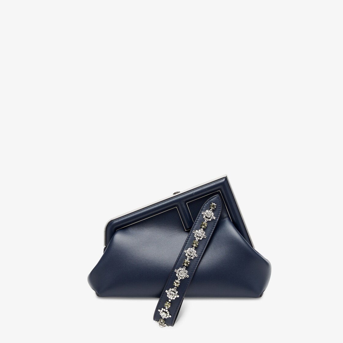 Fendi First Small with handle - Midnight blue leather bag with 