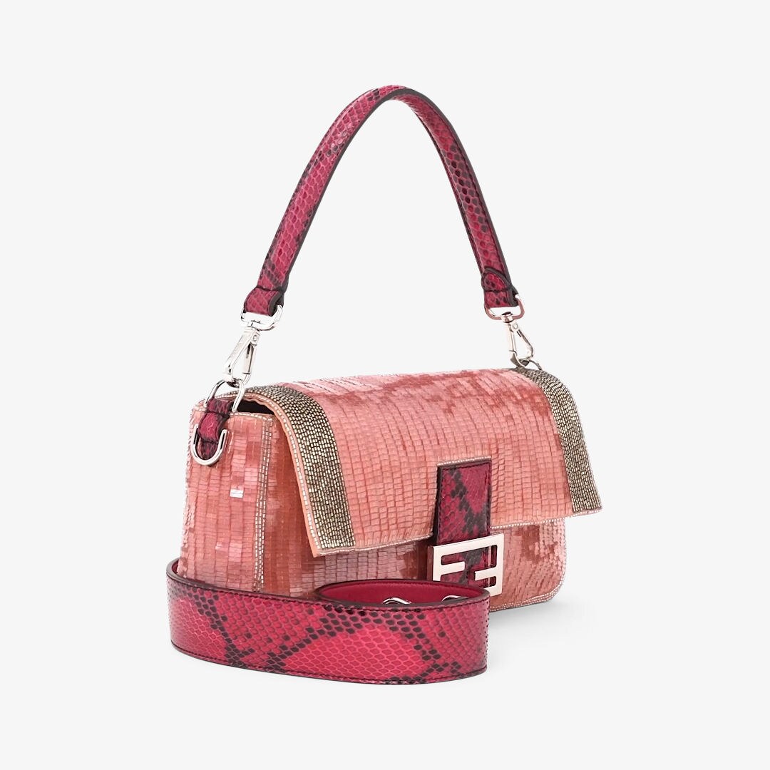 バゲット - ピンクスパンコール Re-Editionバッグ | Fendi