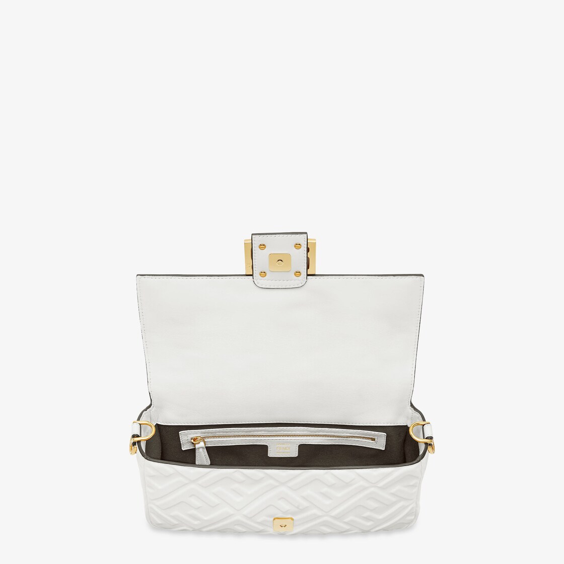 Fendi white leather online bag