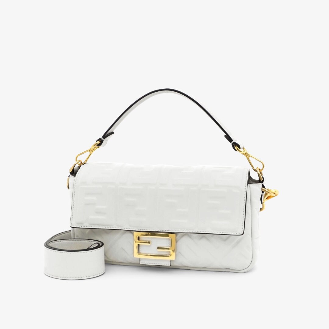 Fendi white online tote