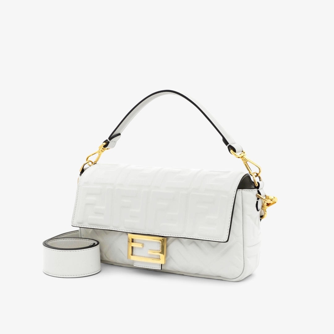 Fendi white leather clearance bag