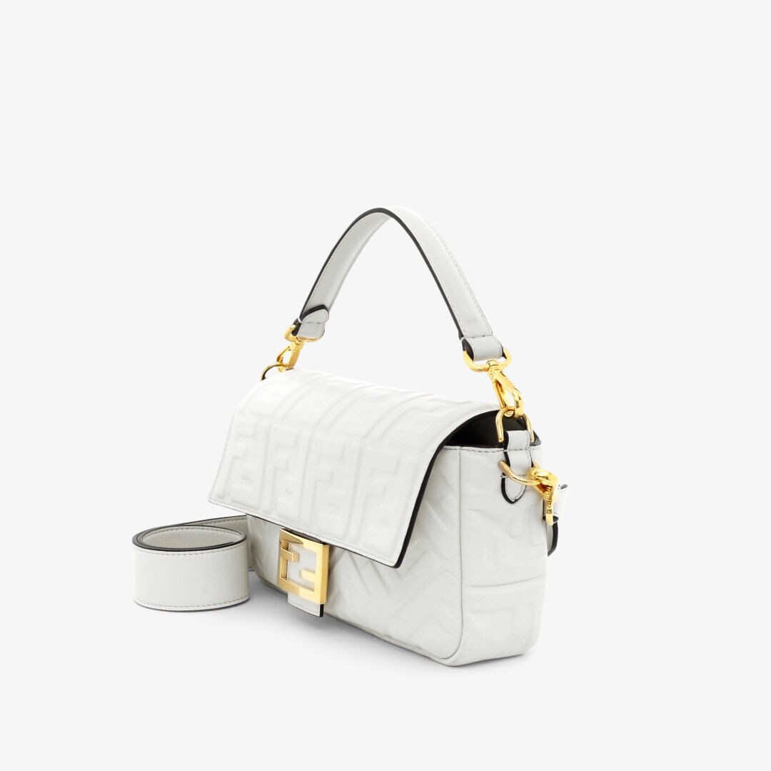 Baguette White leather bag Fendi