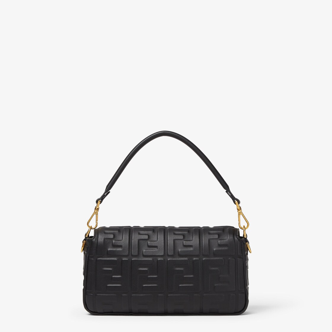 FENDI: bag in leather with logo - Black