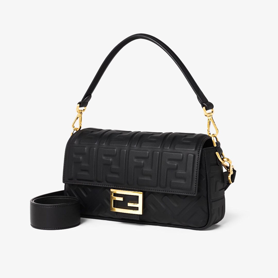 Black leather 2025 mini bag fendi