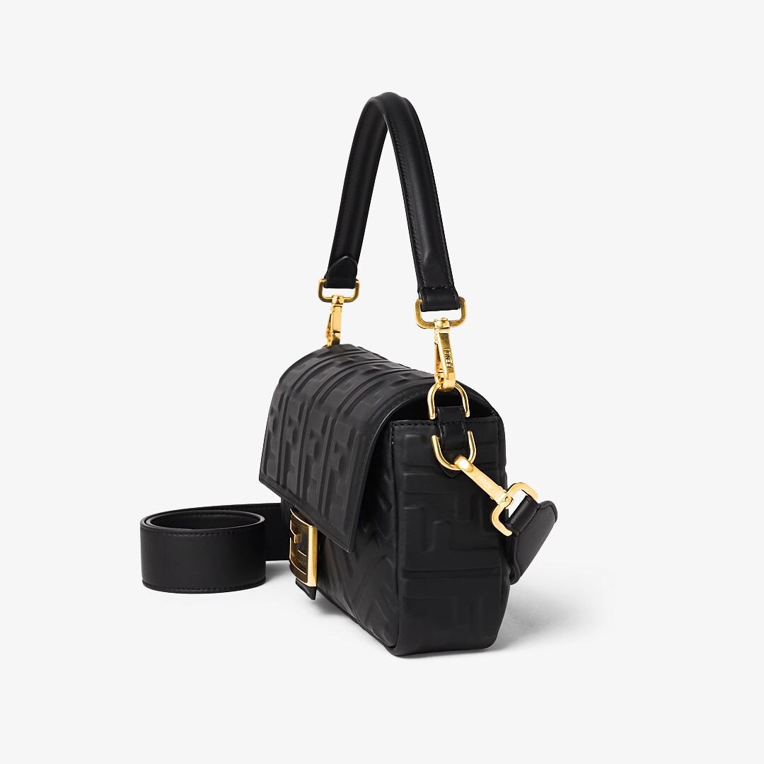 Fendi black cheap baguette bag