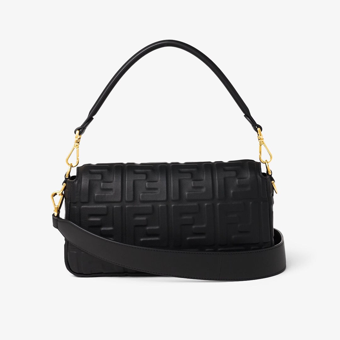 Fendi black cheap baguette bag