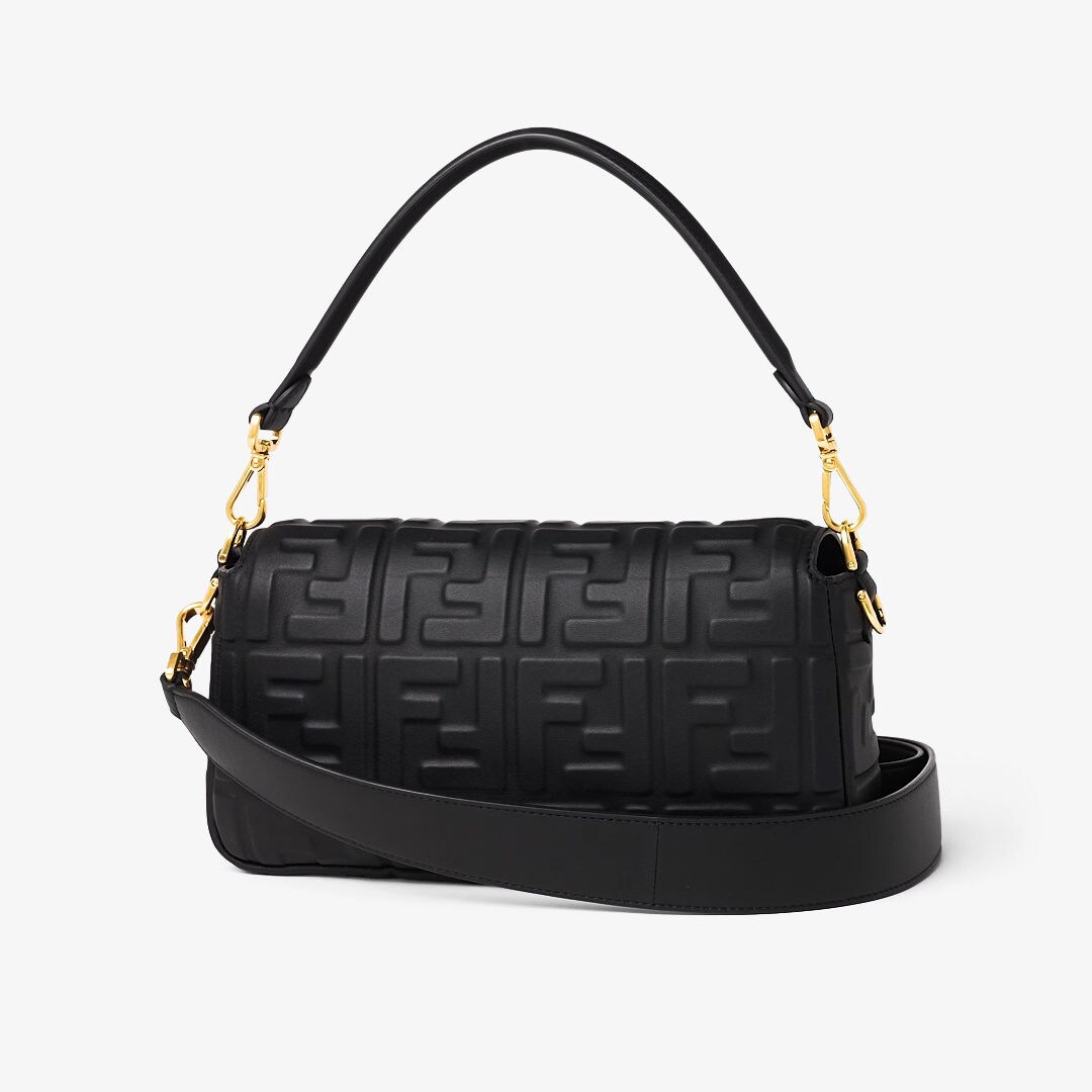 Fendi baguette store black leather