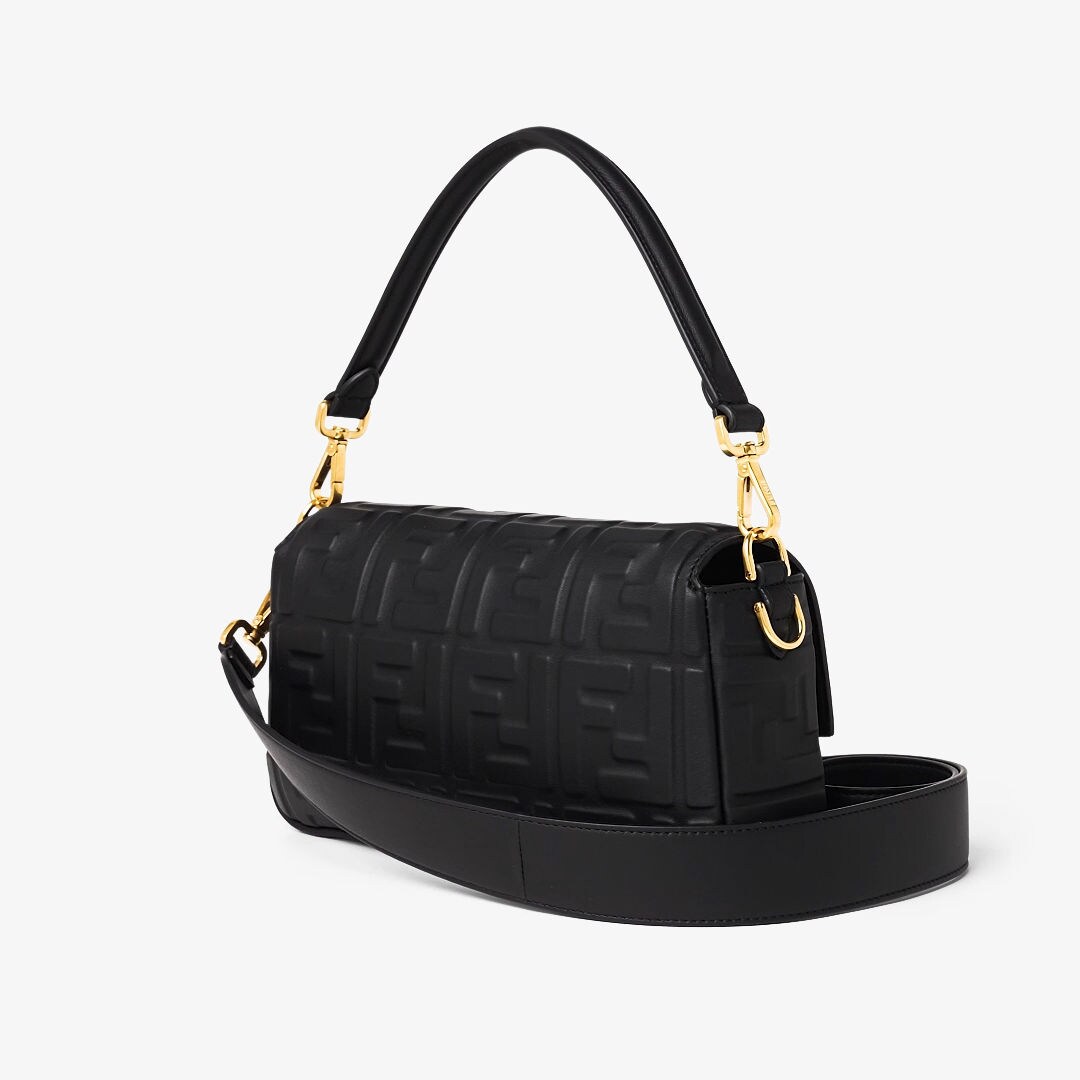 Fendi black leather discount tote