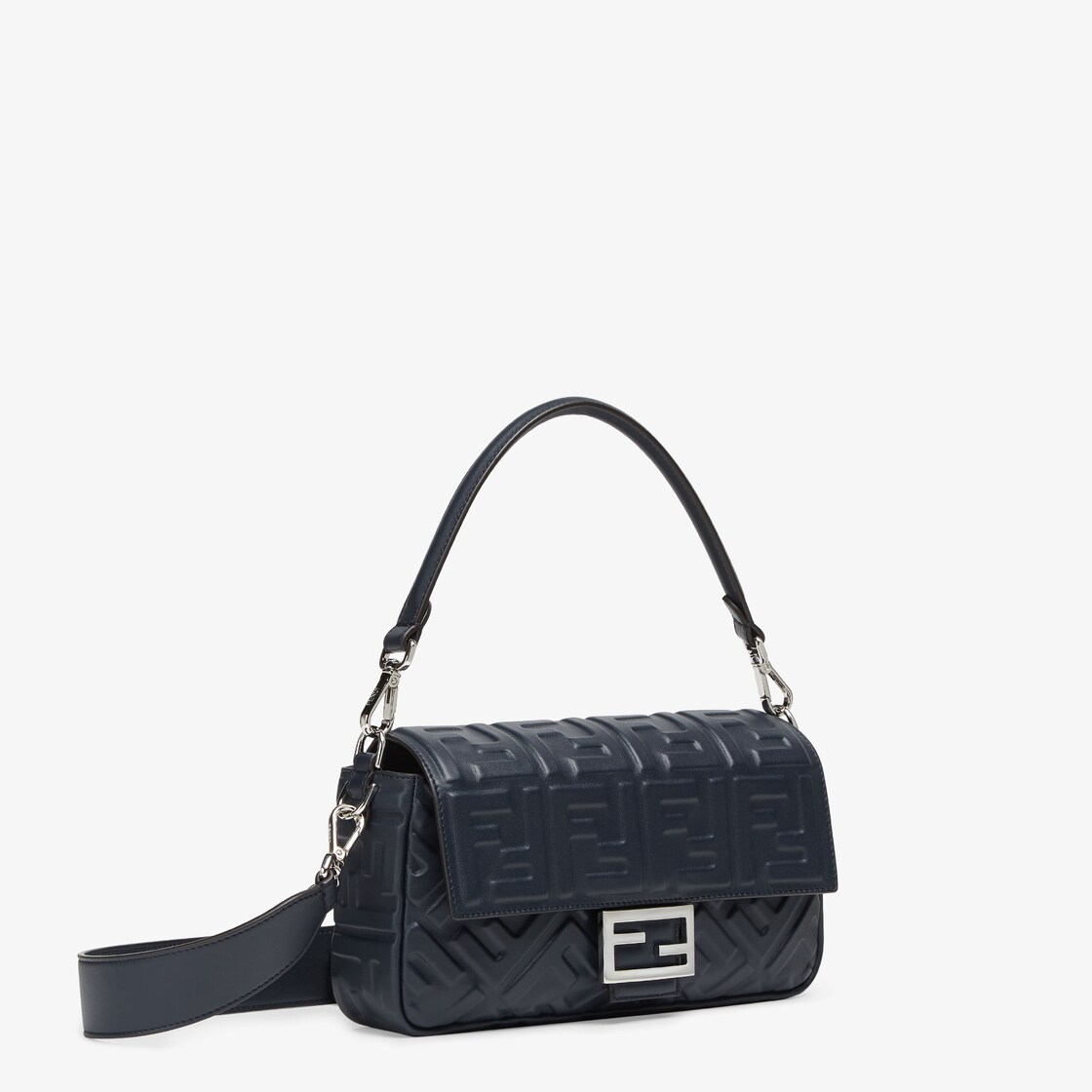 Baguette - Midnight blue nappa leather bag | Fendi