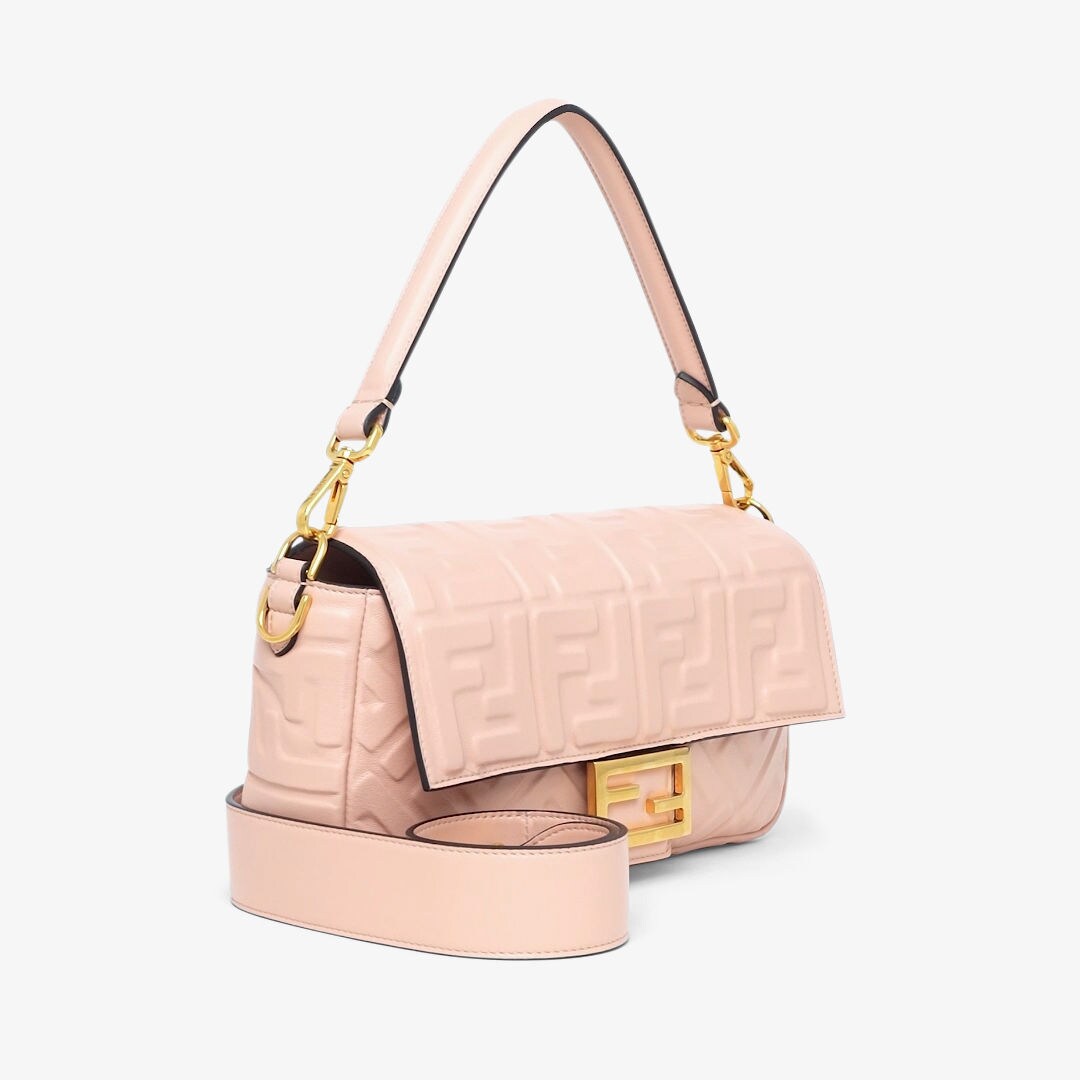 Baguette - Pink nappa leather bag