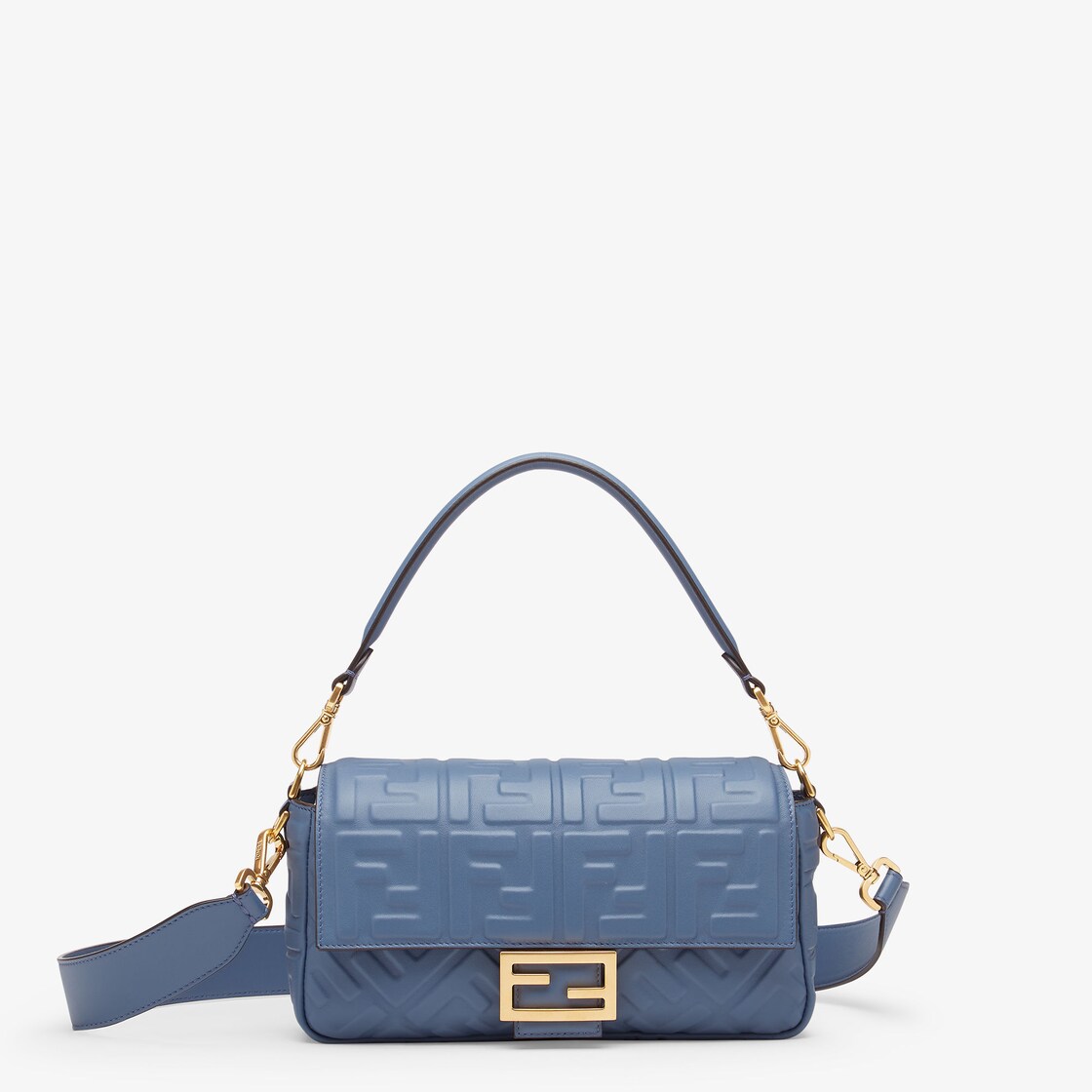 Baguette Blue nappa leather bag Fendi