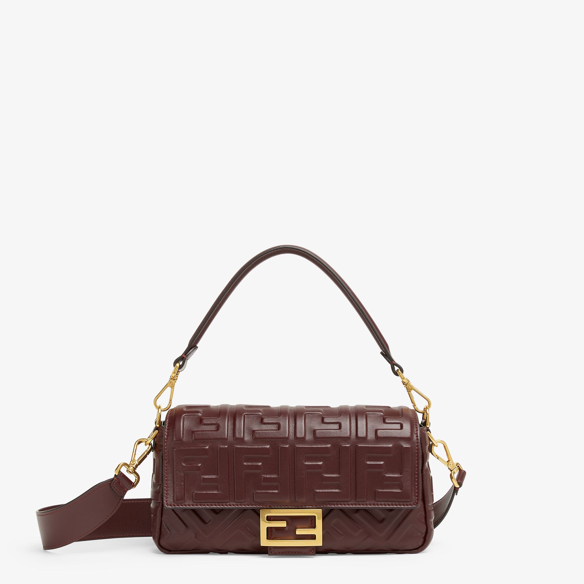 BaguetteBurgundy nappa leather bag