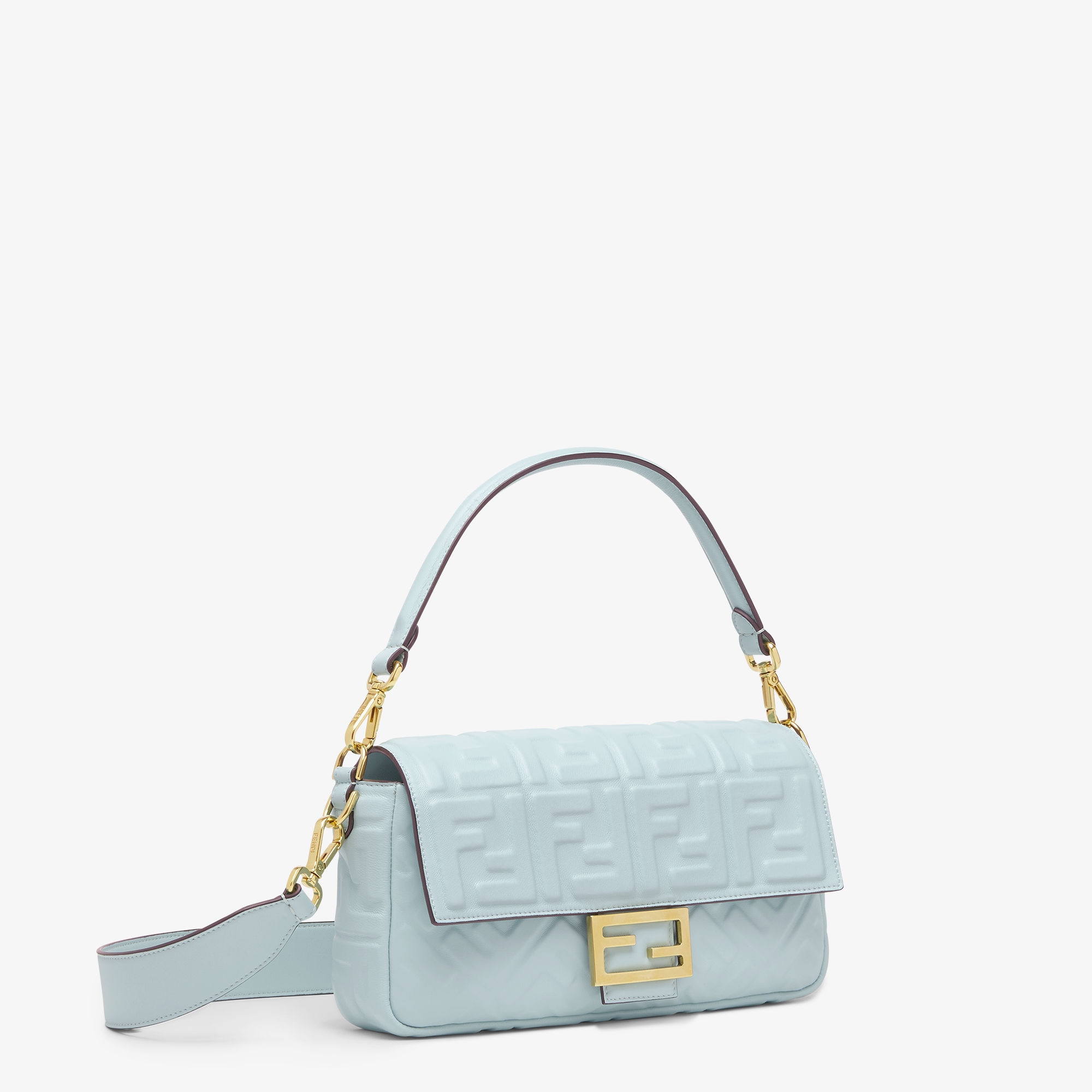 Fendi ロゴ入り トートバッグ ライトブルー モン トレゾール レザー ライトブルー | Fendi