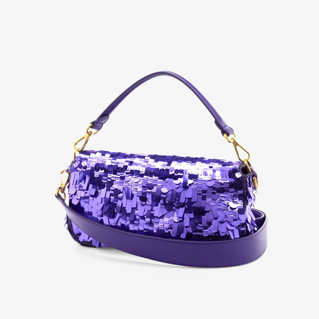 purple fendi baguette