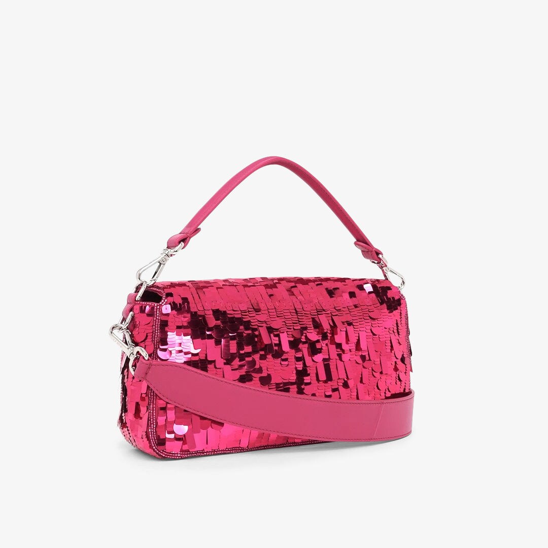 Baguette - Fuchsia sequinned bag | Fendi