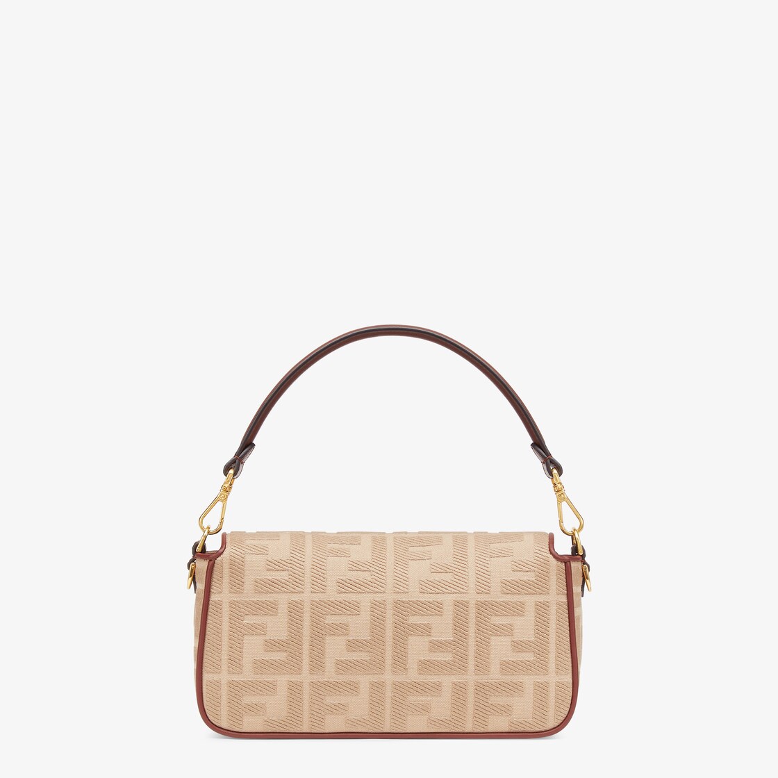 Fendi by Marc Jacobs Baguette White and Black Canvas Bag with FF Embroidery  in Canvas with Palladium-tone - US