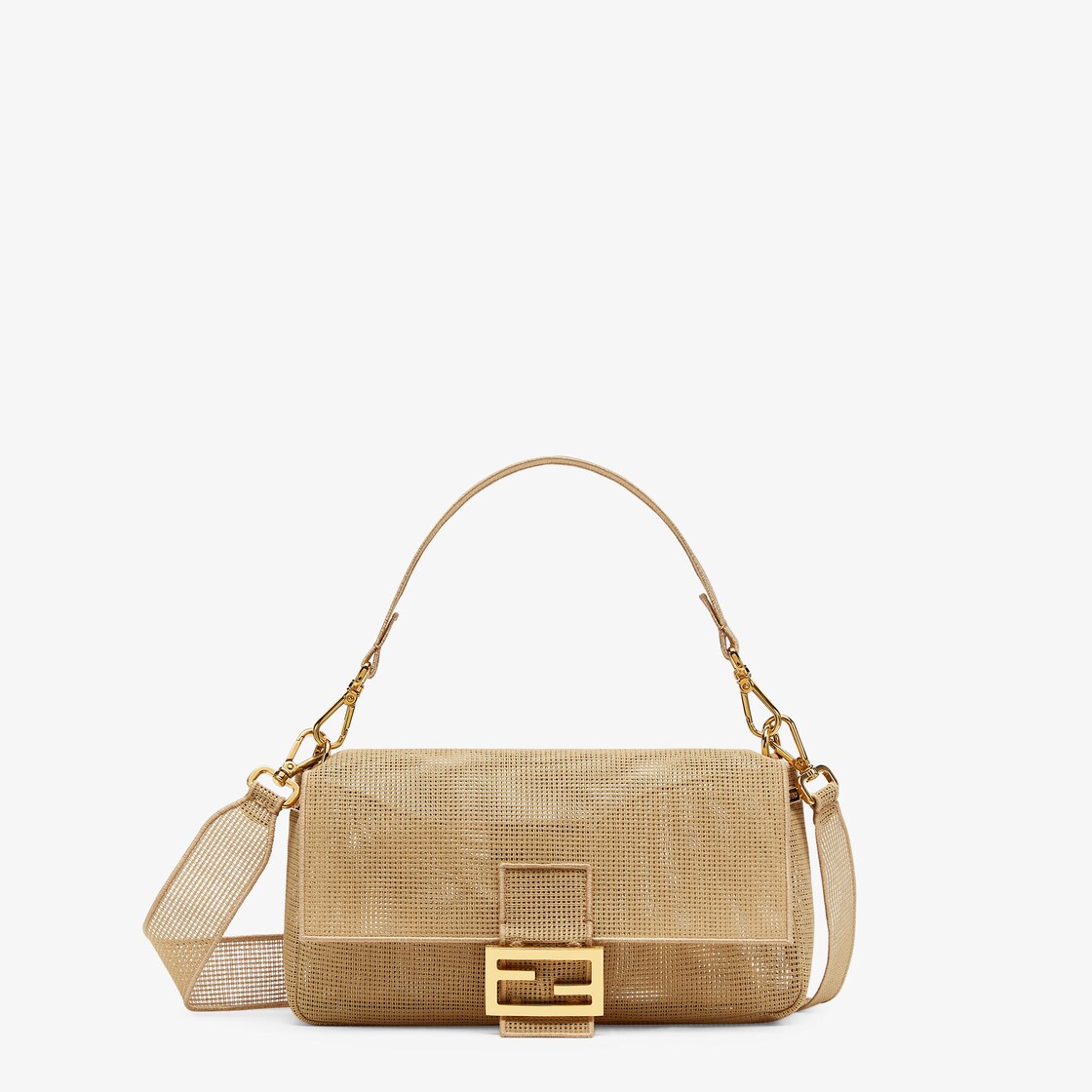 FENDI Baguette Bag in White Canvas with Embroidery – COCOON