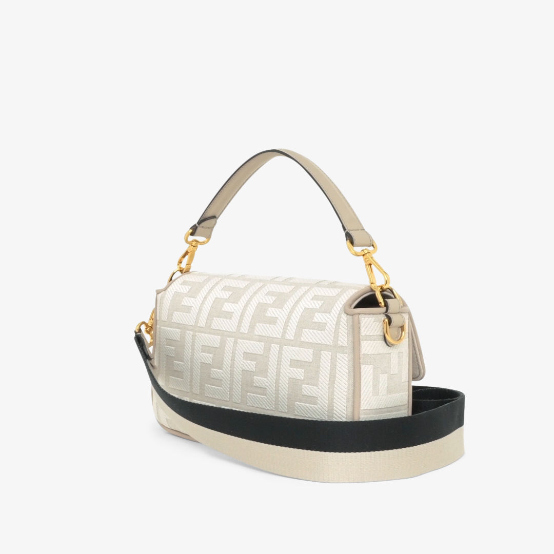 fendi white canvas bag