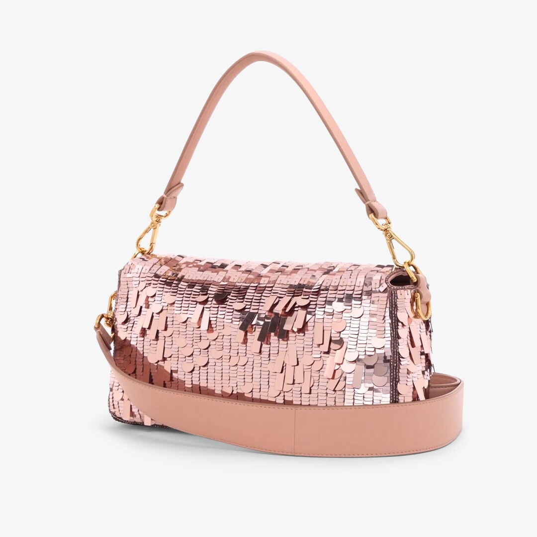 Baguette - Pink sequin and leather bag | Fendi