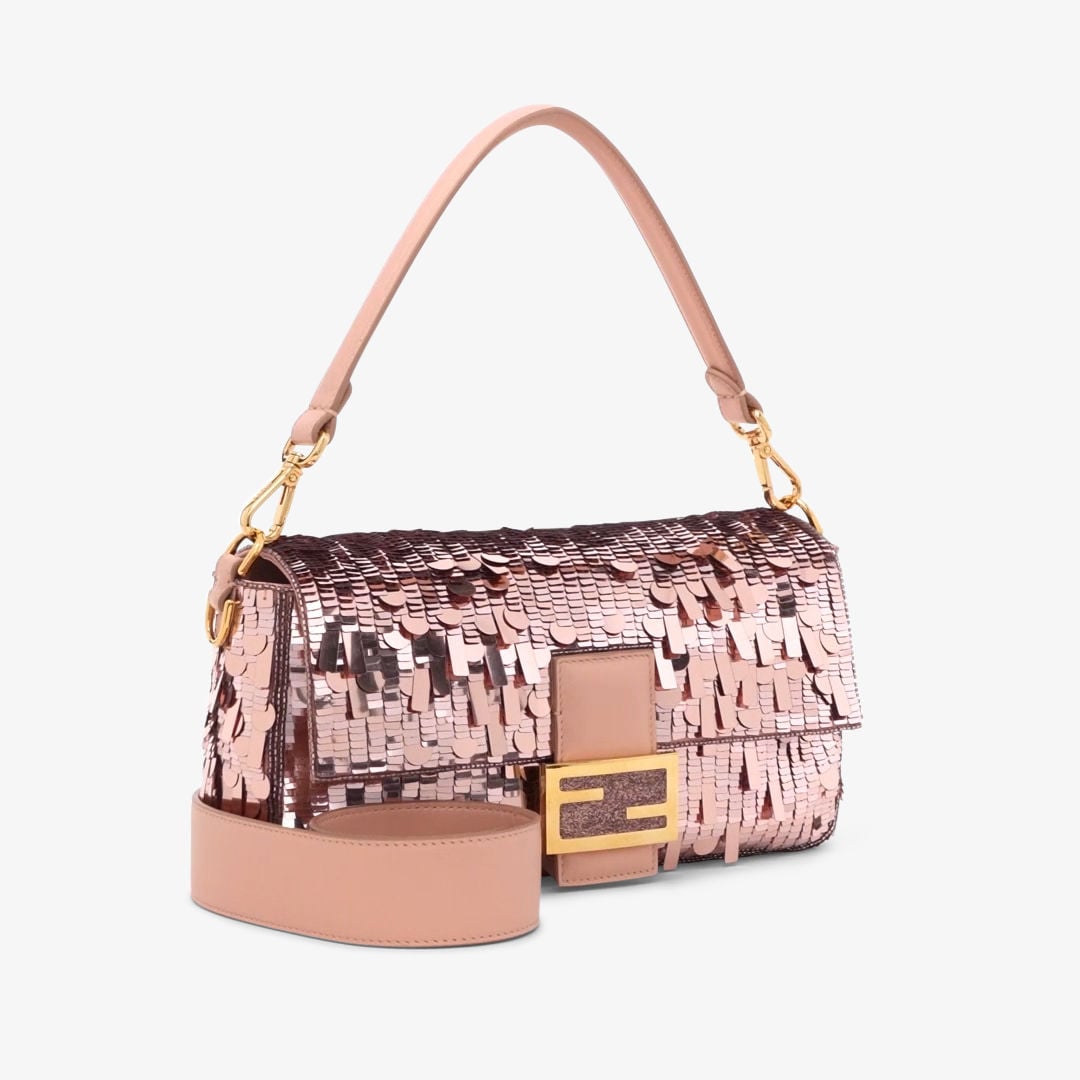 Fendi pink baguette online bag