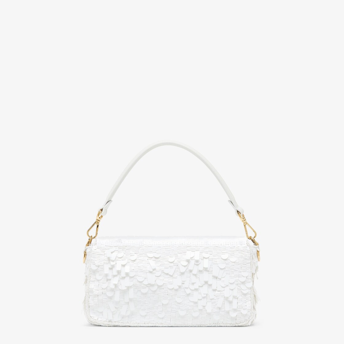 Baguette - White sequin and leather bag | Fendi