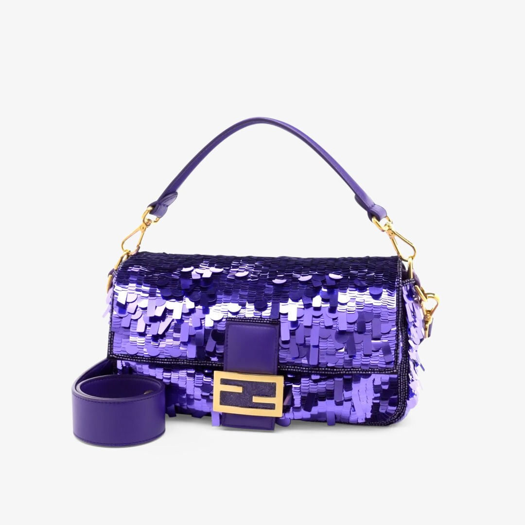 Baguette - Purple sequined bag