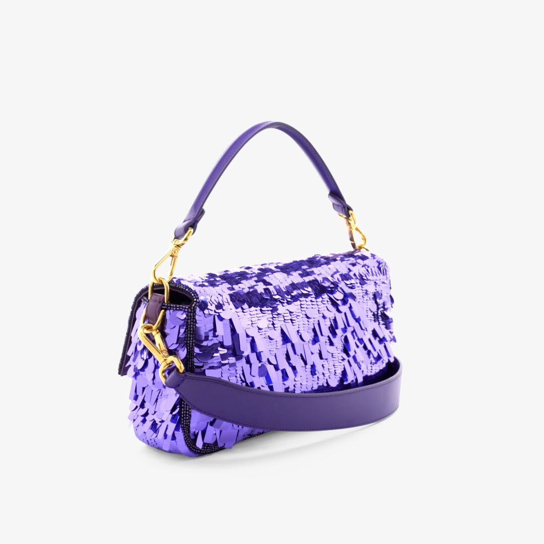 Baguette - Purple sequined bag | Fendi