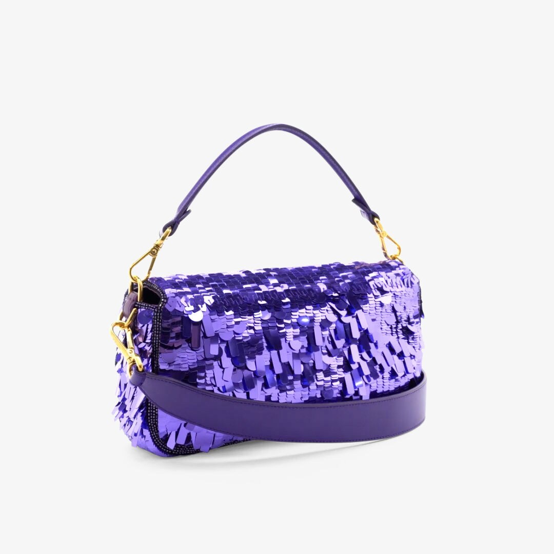 Baguette - Purple sequined bag | Fendi