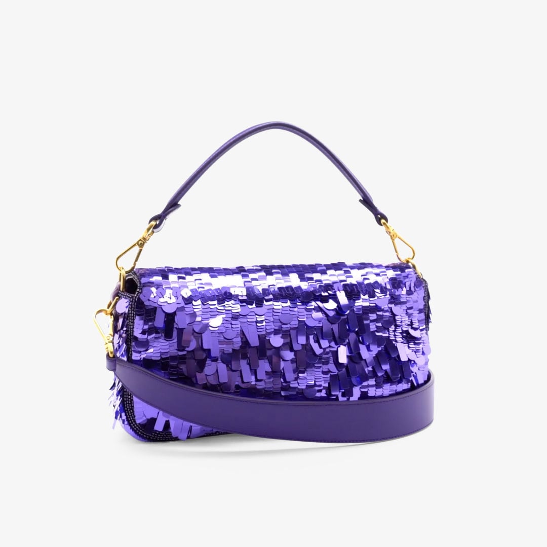 Baguette - Purple sequined bag | Fendi