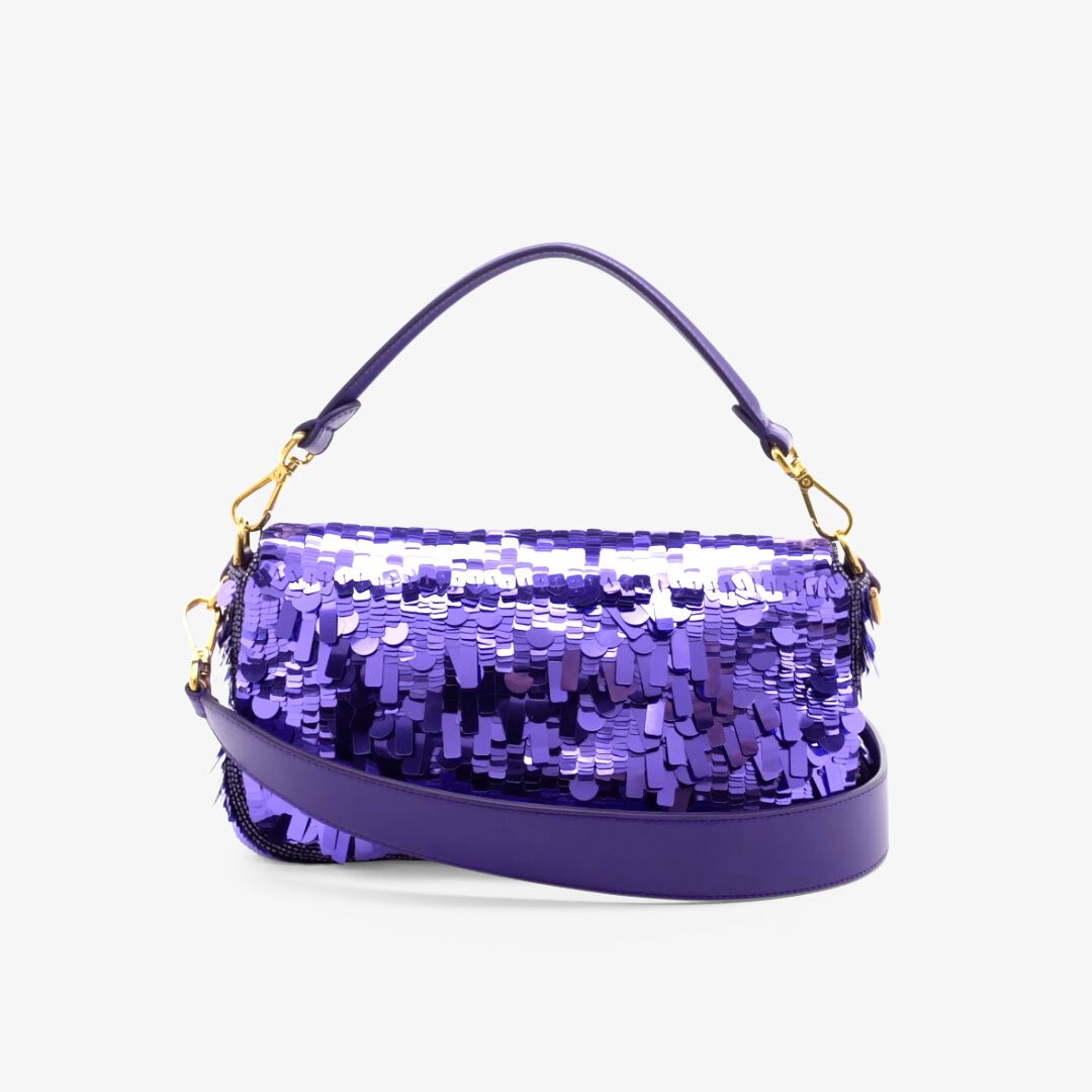 Baguette - Purple sequined bag | Fendi