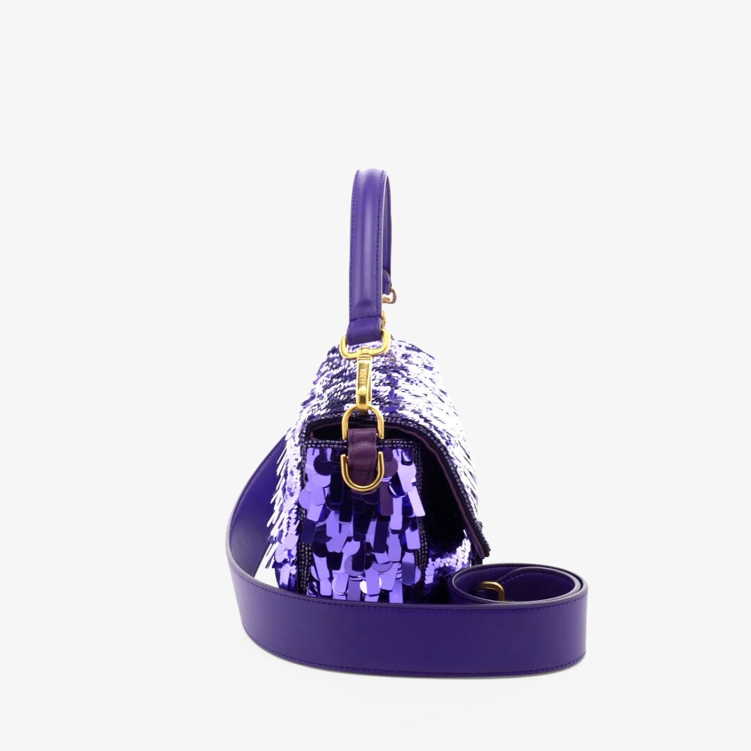 Baguette - Purple sequined bag