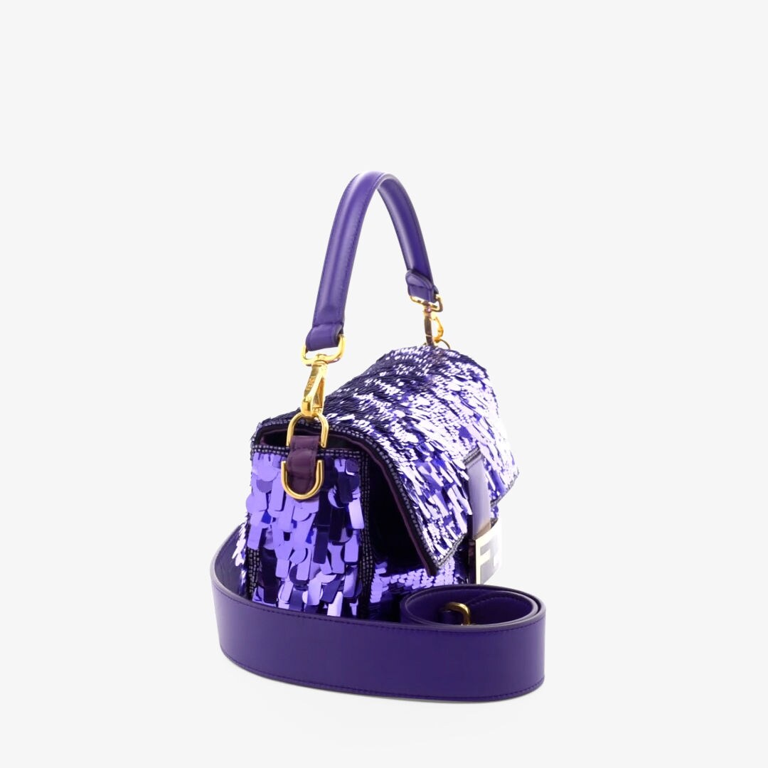 Baguette - Purple sequined bag | Fendi